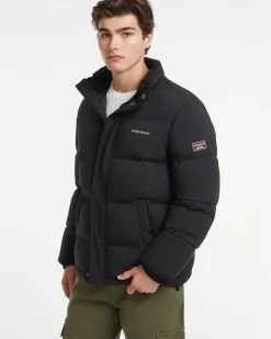 Piumino bomber Guess Jeans nero senza cappuccio