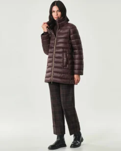 Piumino bordeaux Emme Marella con collo alto