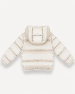 Piumino Colmar in nylon avorio imbottito con cappuccio