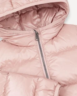 Piumino Colmar in nylon rosa imbottito con cappuccio