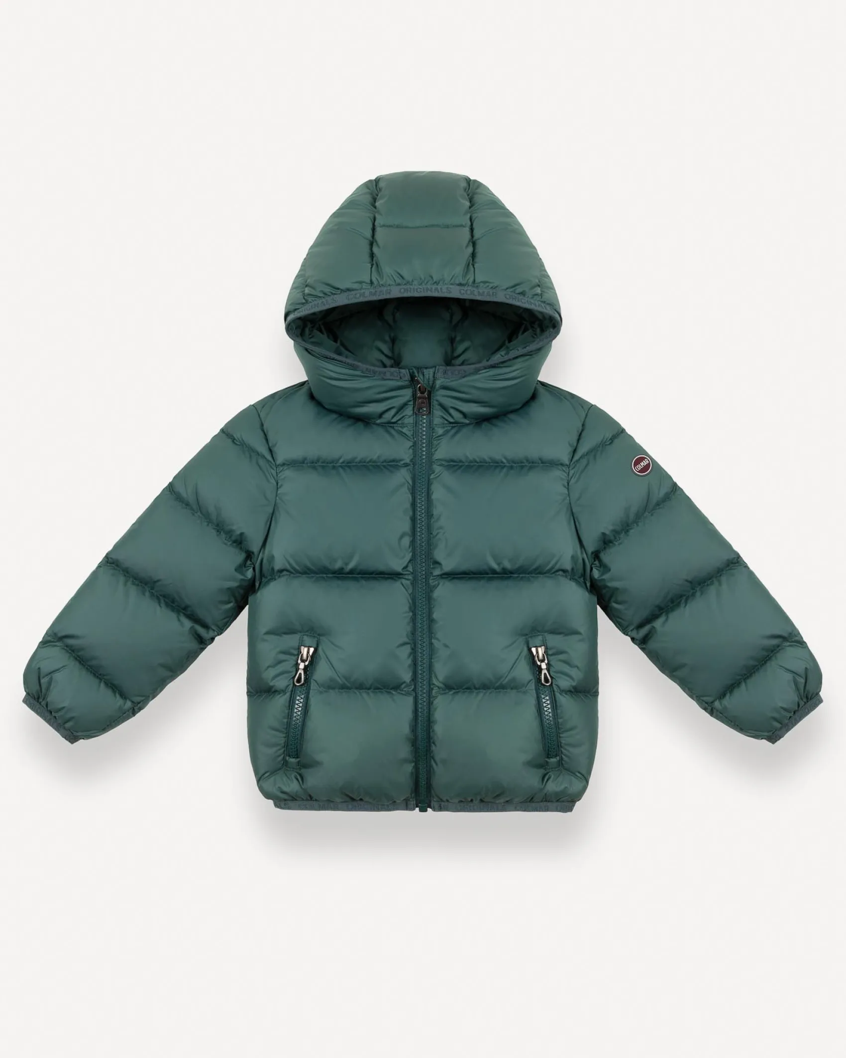 Piumino Colmar in nylon verde imbottito con cappuccio