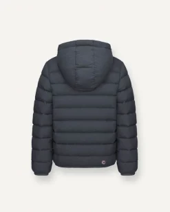 Piumino Colmar Originals blu con cappuccio fisso ed interno avio