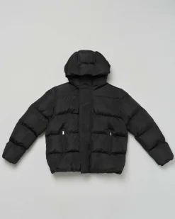 Piumino Dsquared2 nero in nylon opaco con cappuccio