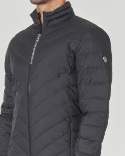 Piumino EA7 nero senza cappuccio con trapuntatura spinata