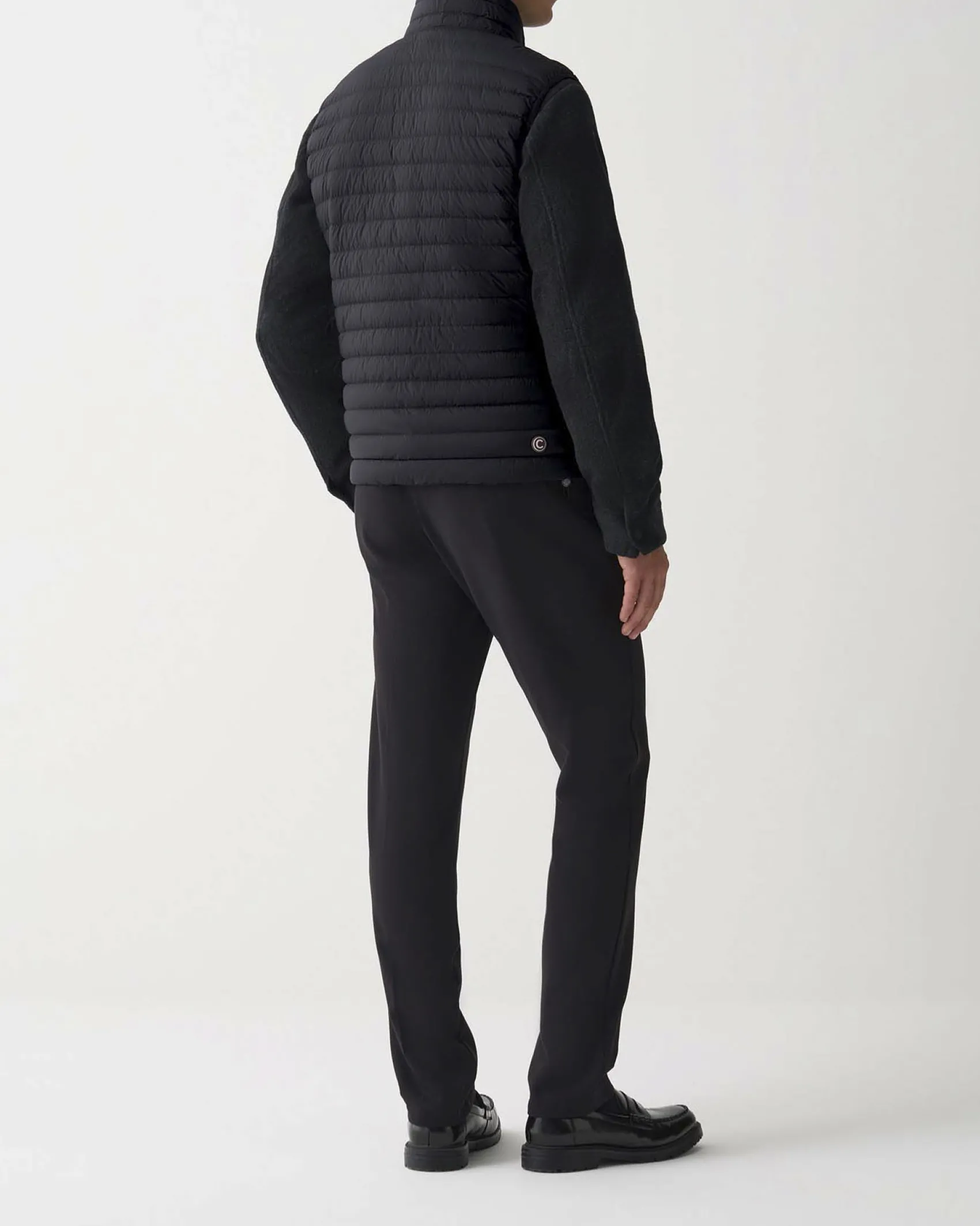 Piumino gilet Colmar Originals nero in nylon crinkle imbottito in piuma