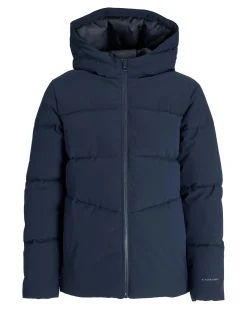 Piumino Jack & Jones blu imbottito con cappuccio