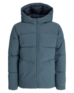 Piumino Jack & Jones color avio imbottito con cappuccio