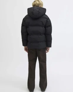 Piumino Jack & Jones nero trapuntato con cappuccio