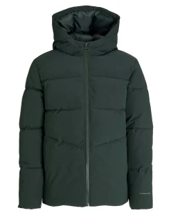 Piumino Jack & Jones verde imbottito con cappuccio
