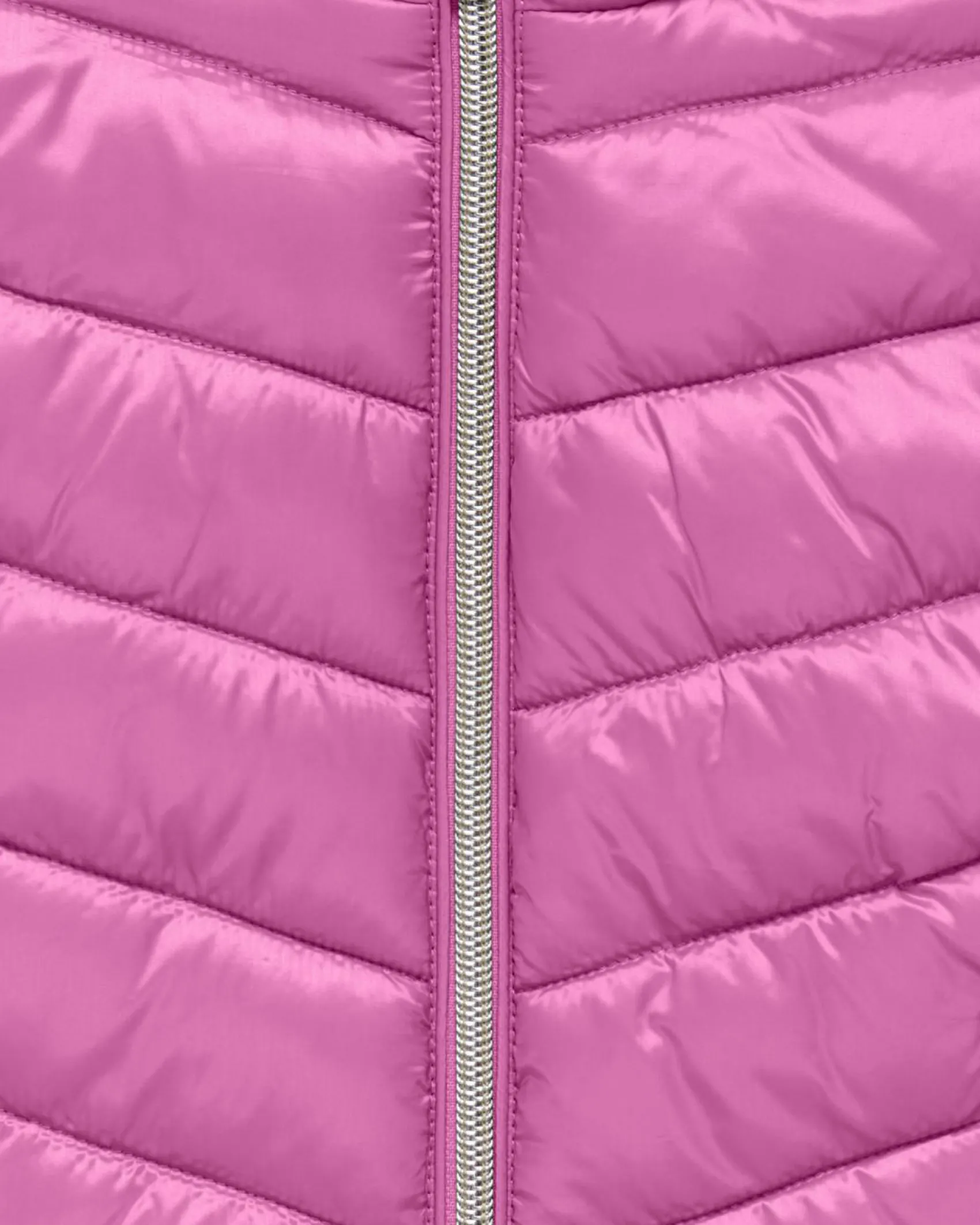 Piumino Kids Only fucsia trapuntato con cappuccio e cerniera