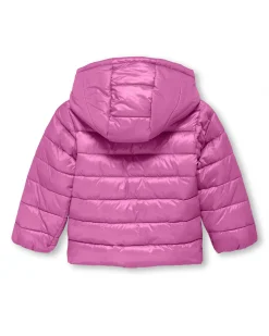 Piumino Kids Only fucsia trapuntato con cappuccio e cerniera