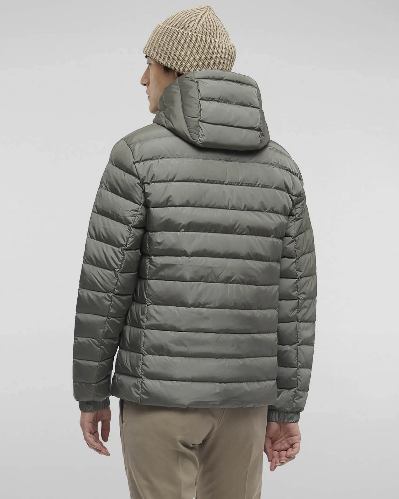 Piumino Refrigiwear Hunter Jacket verde salvia con cappuccio