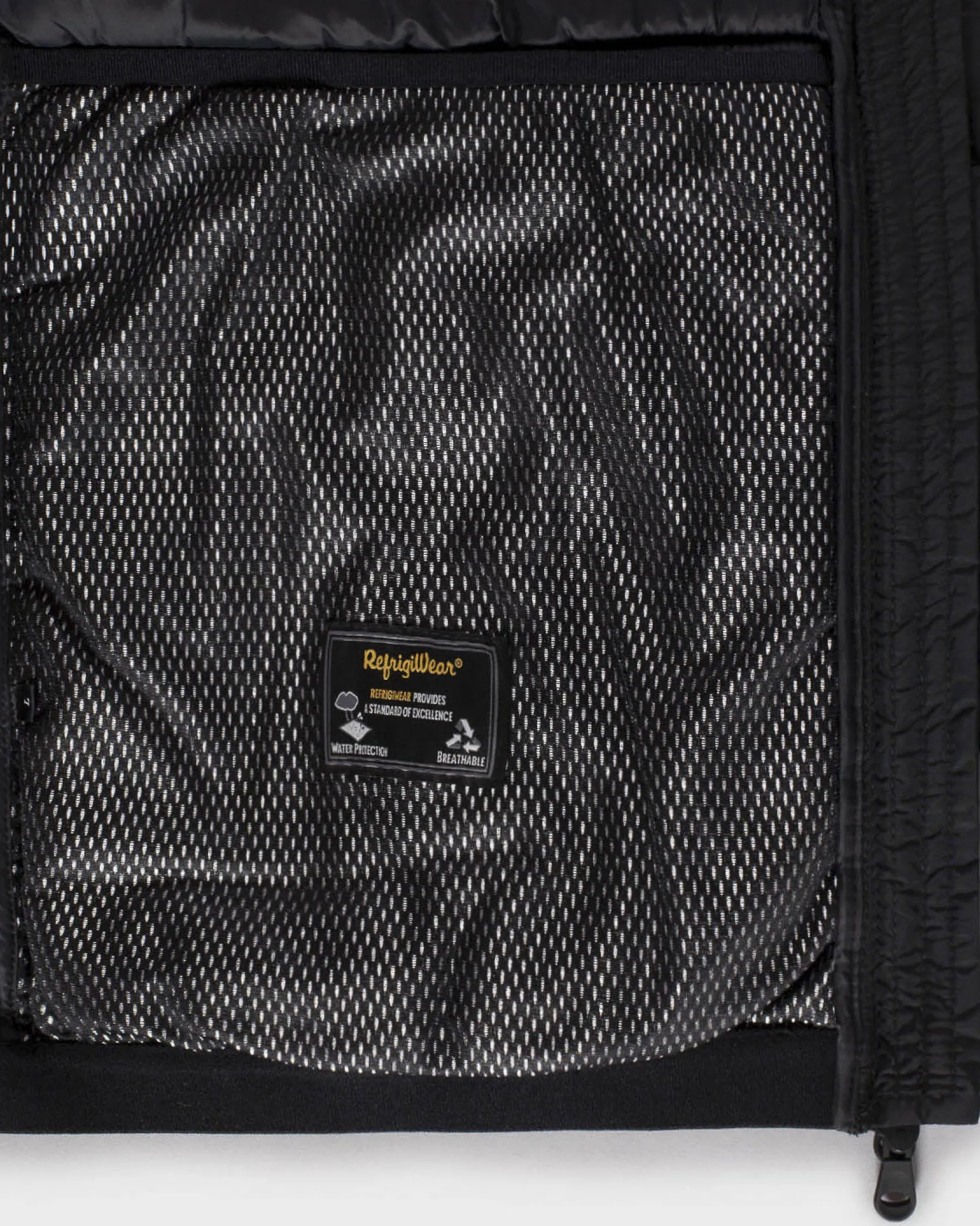 Piumino Refrigiwear Josh Jacket nero con cappuccio