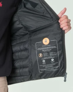 Piumino Save the duck verde militare opaco imbottito in Plumtech® con cappuccio fisso