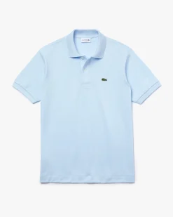 Polo azzurra classic fit L.12.12 in petit piqué