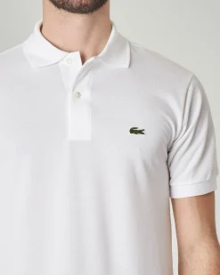 Polo bianca classic fit L.12.12 in petit piqué