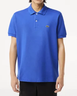 Polo blu royal classic fit L.12.12 in petit piqué