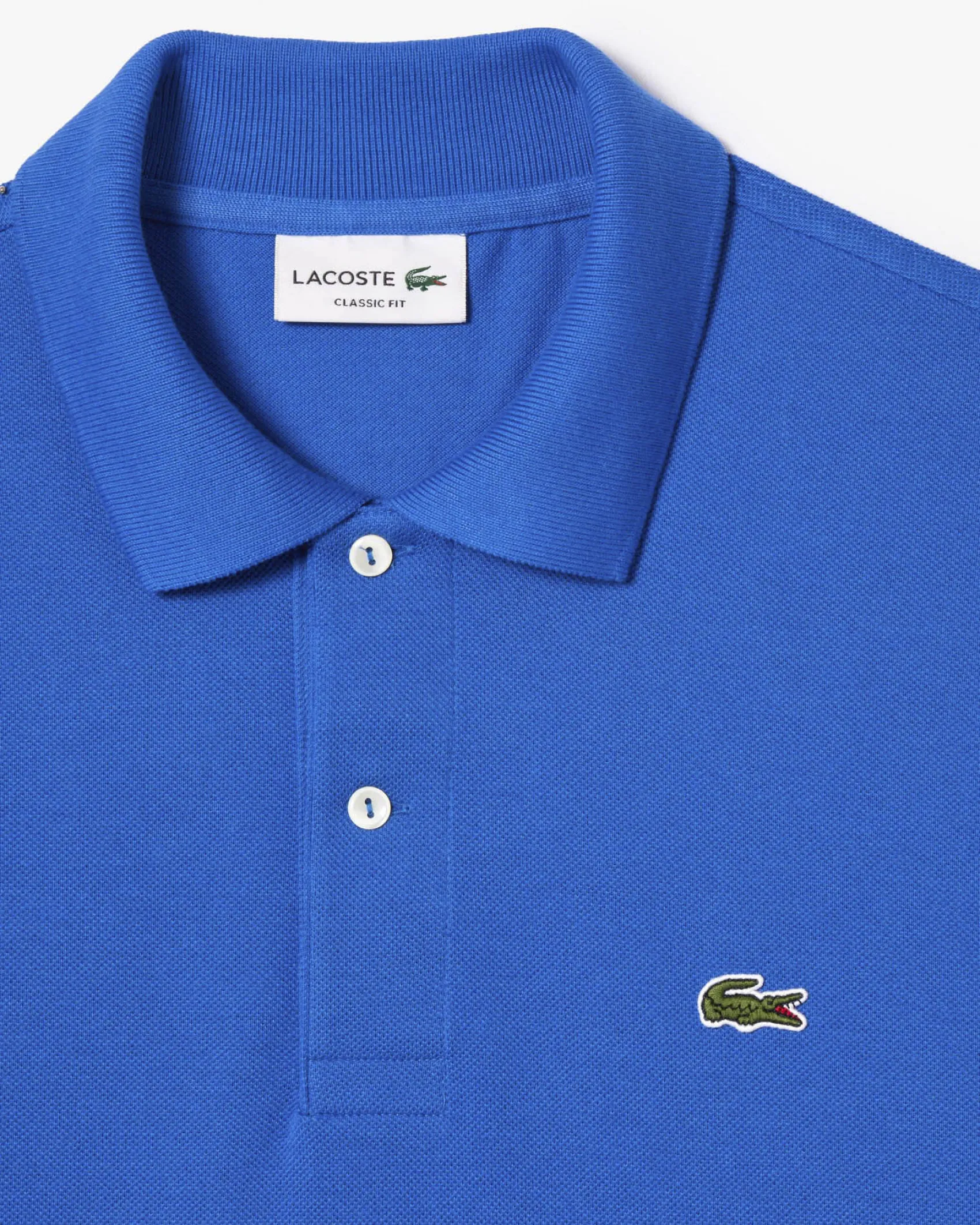 Polo blu royal classic fit L.12.12 in petit piqué