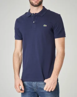 Polo blu slim fit PH4012 in petit piqué