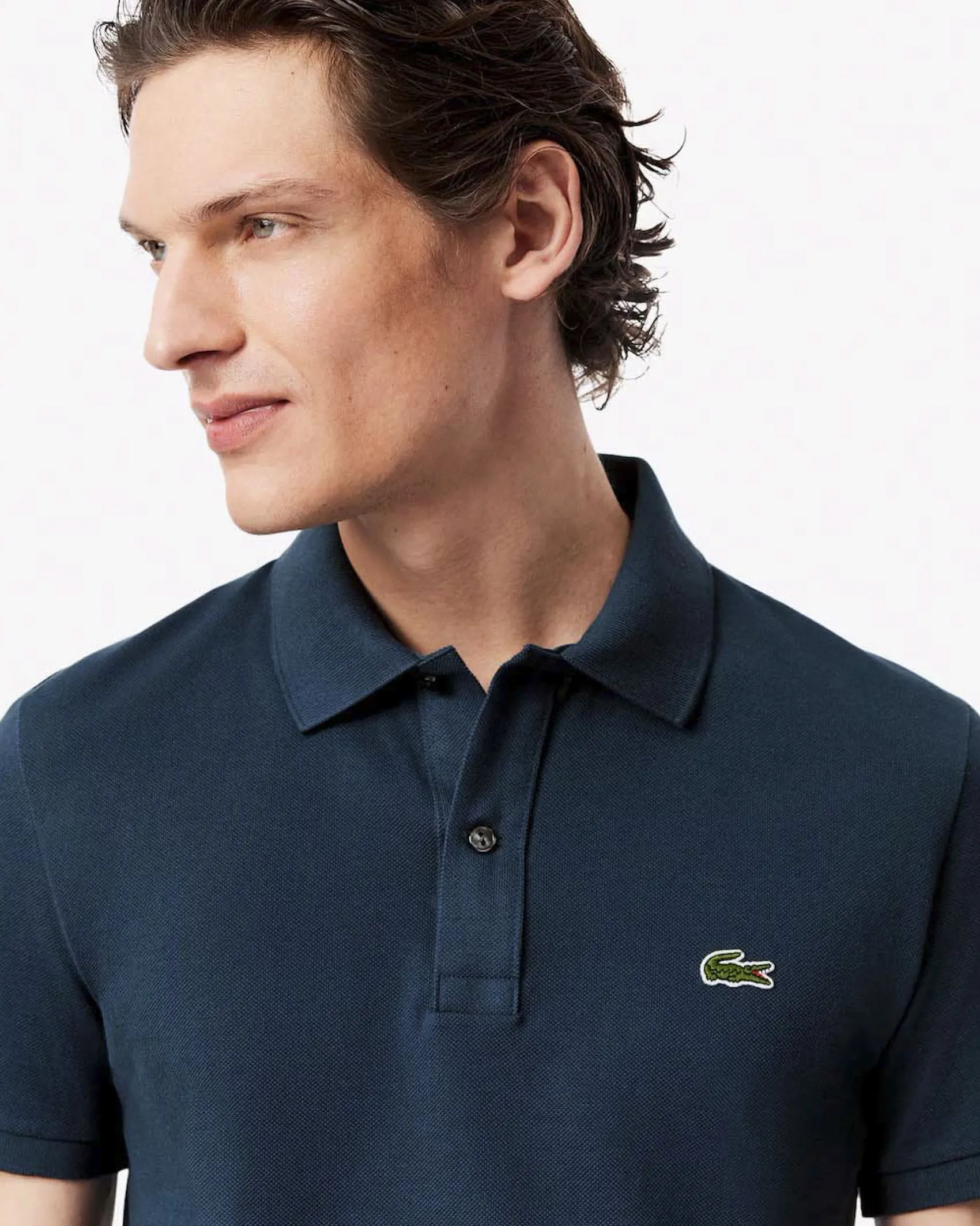 Polo Lacoste blu indaco slim fit PH4012 in petit piqué