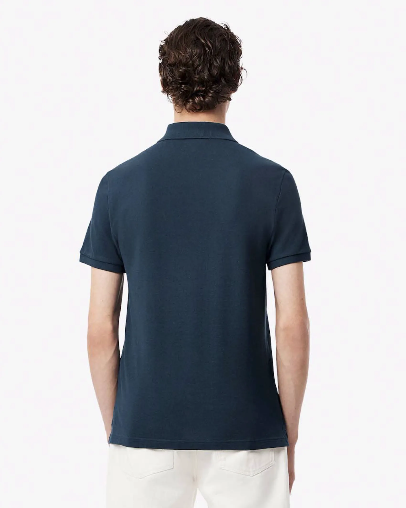 Polo Lacoste blu indaco slim fit PH4012 in petit piqué