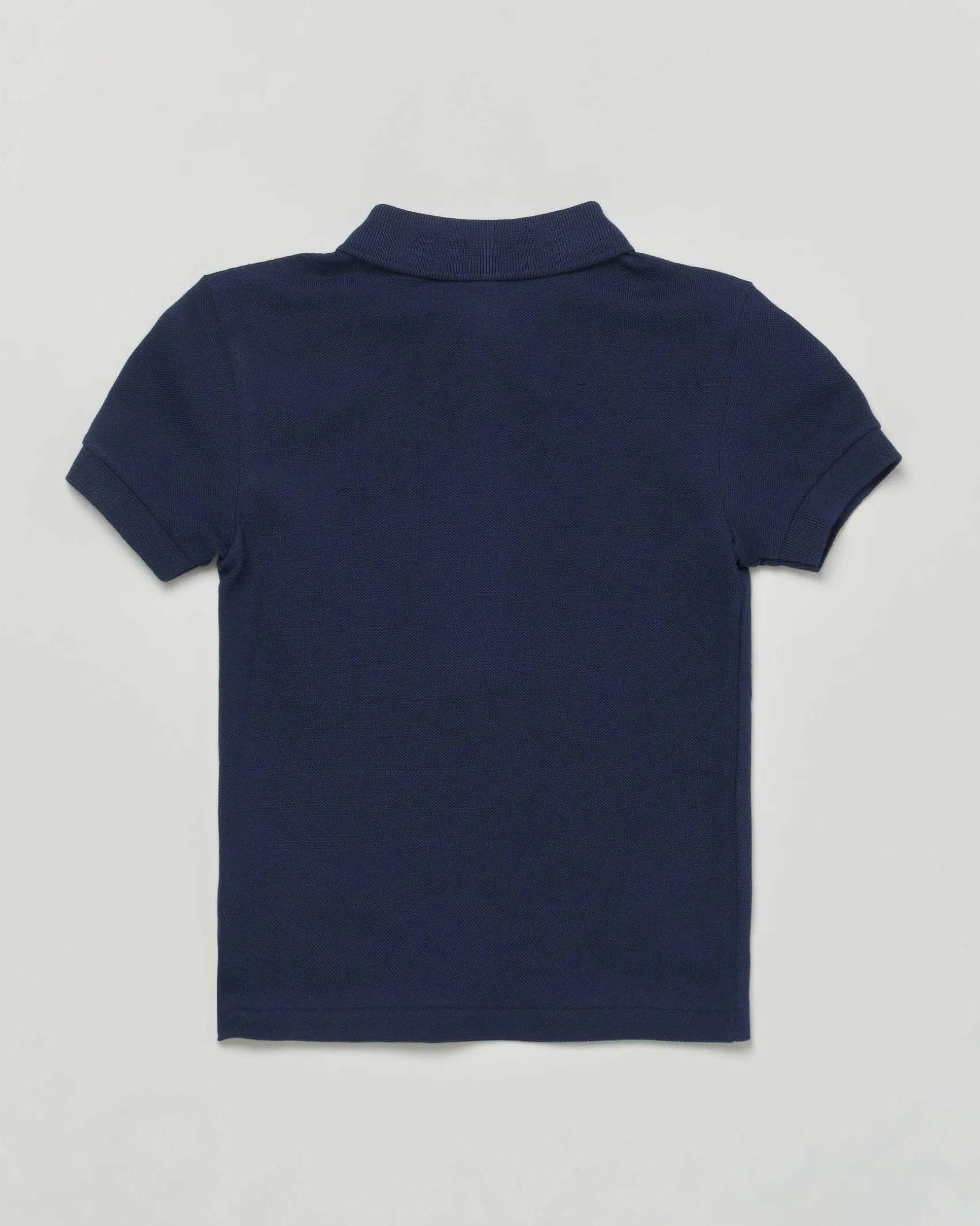 Polo Lacoste blu piqué di puro cotone