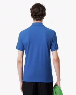 Polo Lacoste blu royal slim fit PH4012 in petit piqué