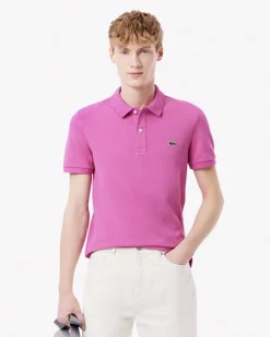 Polo Lacoste fucsia slim fit PH4012 in petit piqué