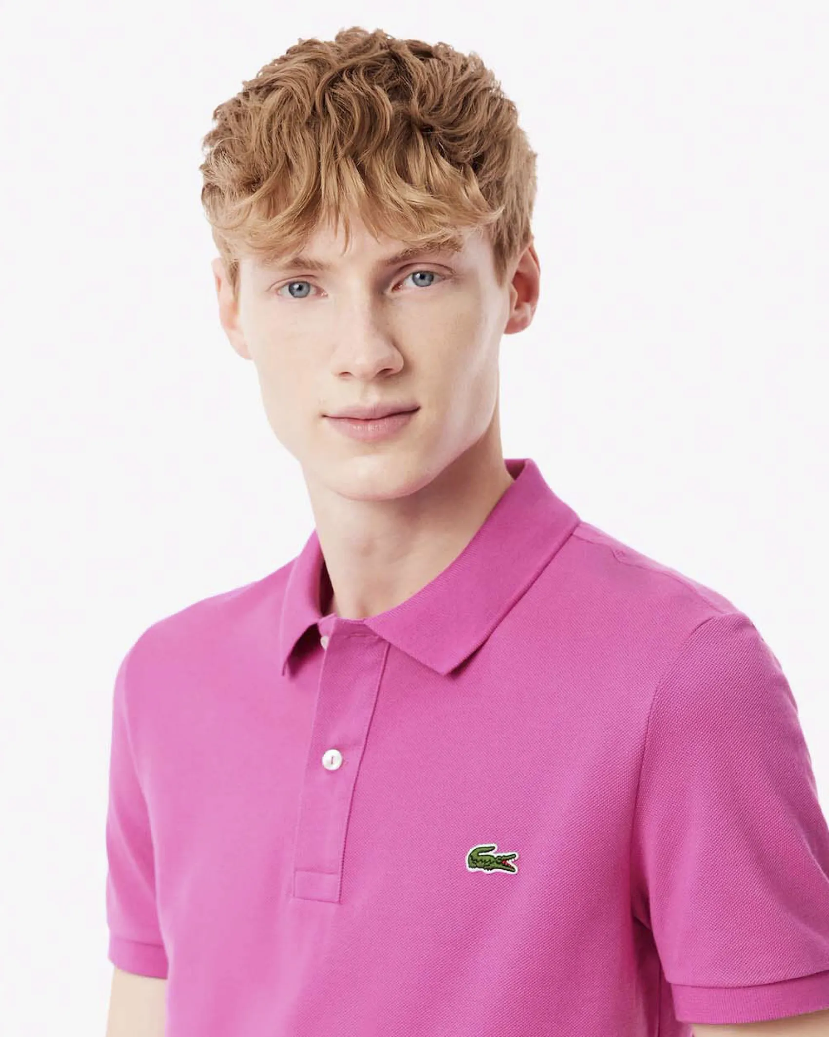 Polo Lacoste fucsia slim fit PH4012 in petit piqué
