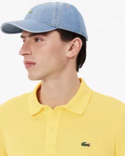 Polo Lacoste gialla slim fit PH4012 in petit piqué