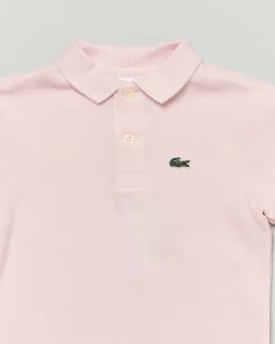 Polo Lacoste rosa piqué di puro cotone
