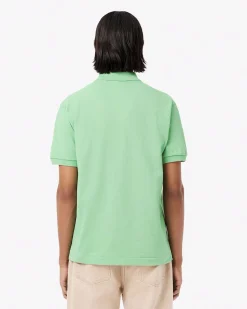 Polo Lacoste verde menta classic fit L.12.12 in petit piqué