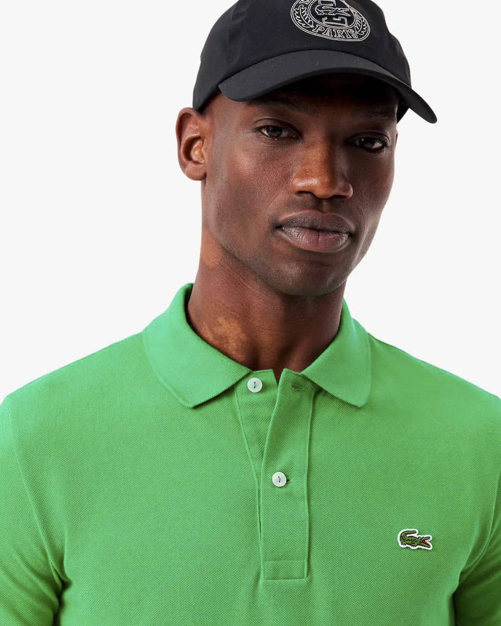 Polo Lacoste verde prato slim fit PH4012 in petit piqué