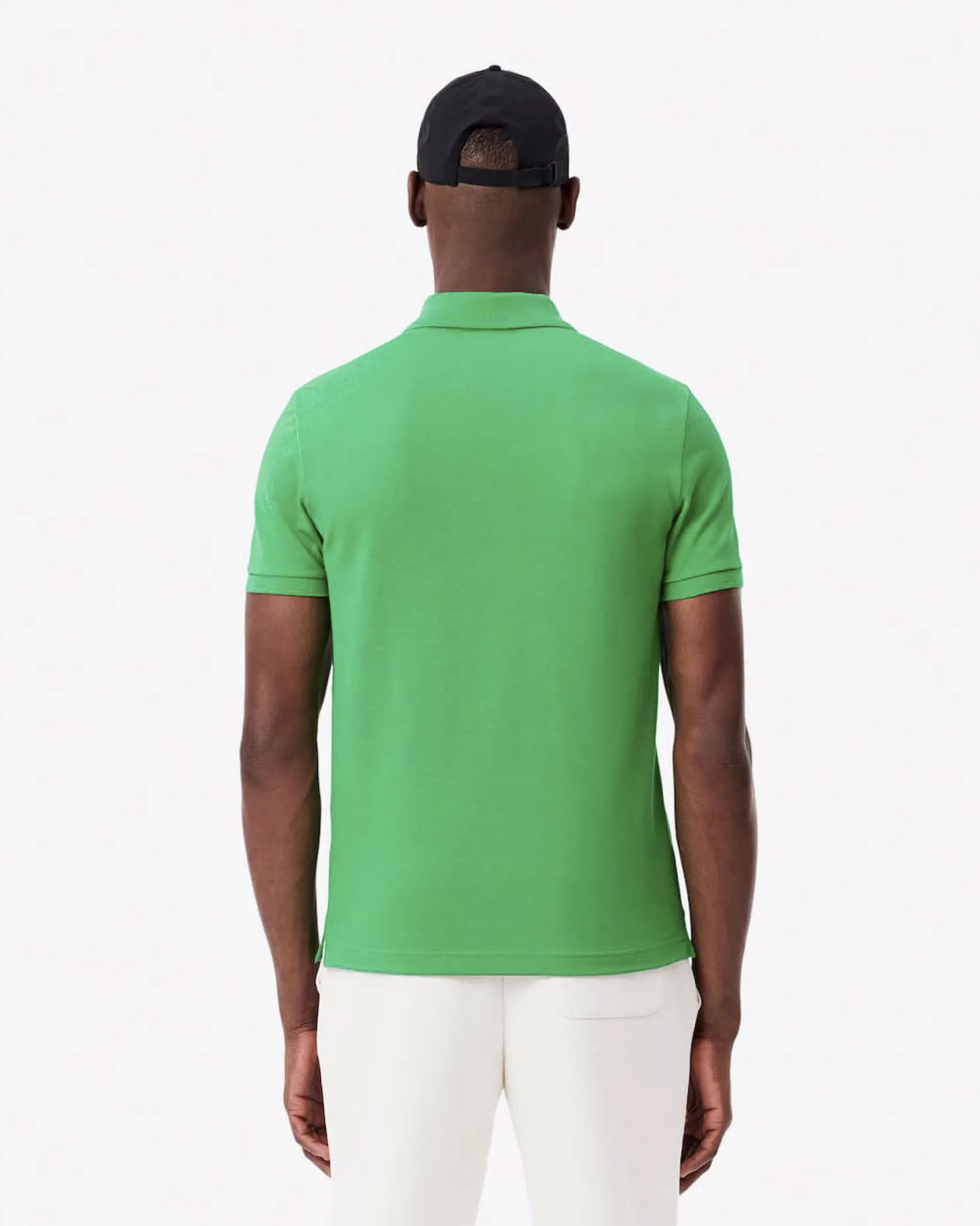 Polo Lacoste verde prato slim fit PH4012 in petit piqué