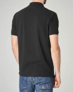 Polo nera classic fit L.12.12 in petit piqué