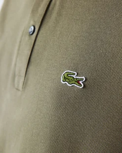 Polo verde militare slim fit PH4012 in petit piqué