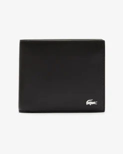 Portafoglio Lacoste nero in pelle con portamonete