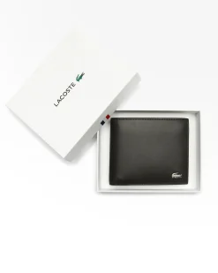 Portafoglio Lacoste nero in pelle con portamonete