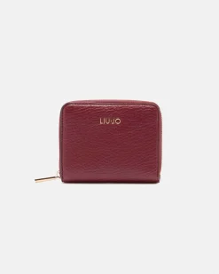 Portafoglio Liu Jo Accessories bordeaux effetto pelle in rilievo
