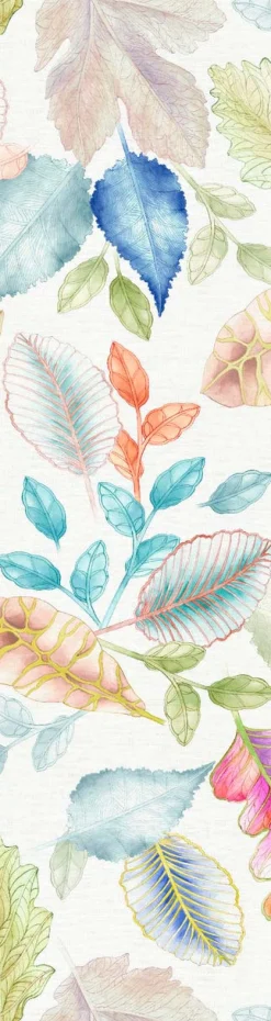 Runner Foliage in canapa a fantasia fogliame multicolor