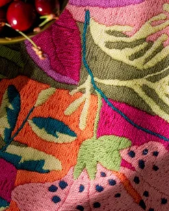 Runner Kiriku in cotone a fantasia floreale multicolor