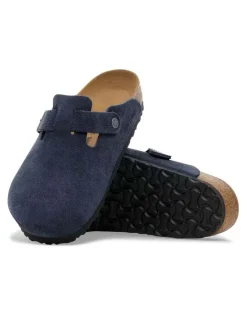Sandalo Boston blu navy in pelle scamosciata