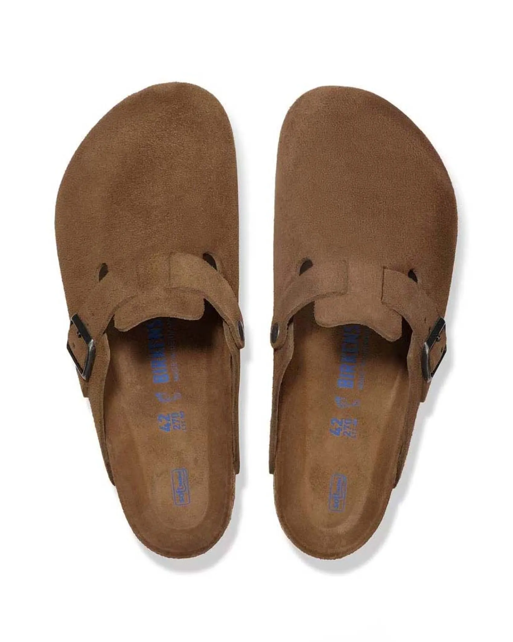 Sandalo Boston color cammello in pelle scamosciata