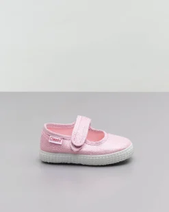 Scapetta Mary Jane rosa in tessuto con lurex