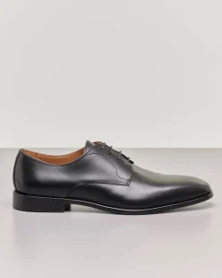 Scarpa derby nera in pelle