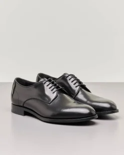 Scarpa derby nera in pelle