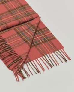 Sciarpa Bronte by Moon color coccio in pura lana merinos tartan check
