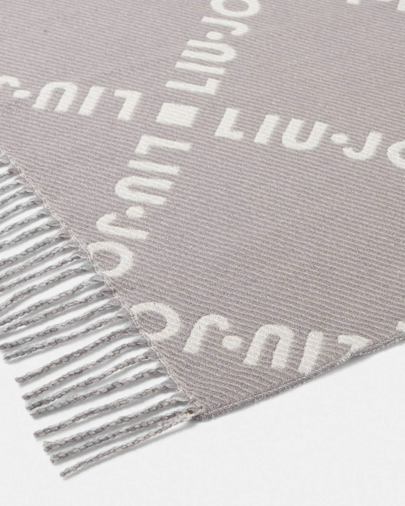 Sciarpa Liu Jo Accessories grigia in viscosa con logo in rilievo
