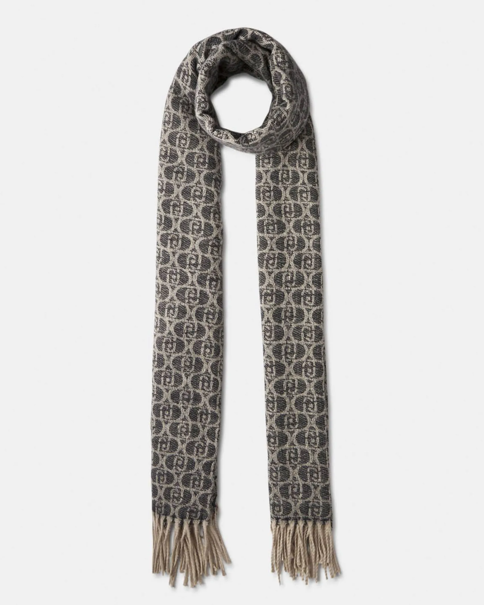 Sciarpa Liu Jo Accessories nera con motivo logo in rilievo
