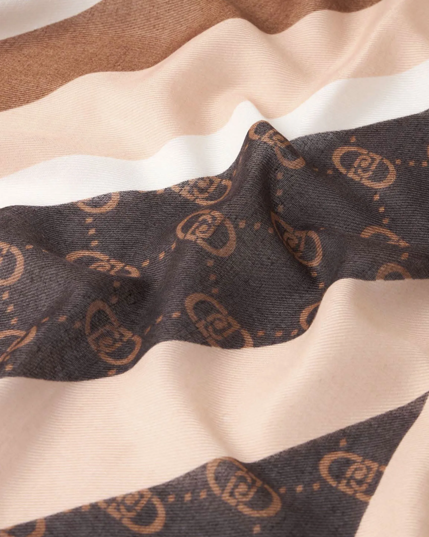 Sciarpa Liu Jo Accessories marrone con motivo logo in rilievo